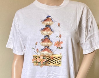 USED Carolyn Shores Wright Sweetest Memories T-Shirt Inc Fruit of the Loom Super Cotton Women/'s Cotton Beige Air WavesArts Uniq