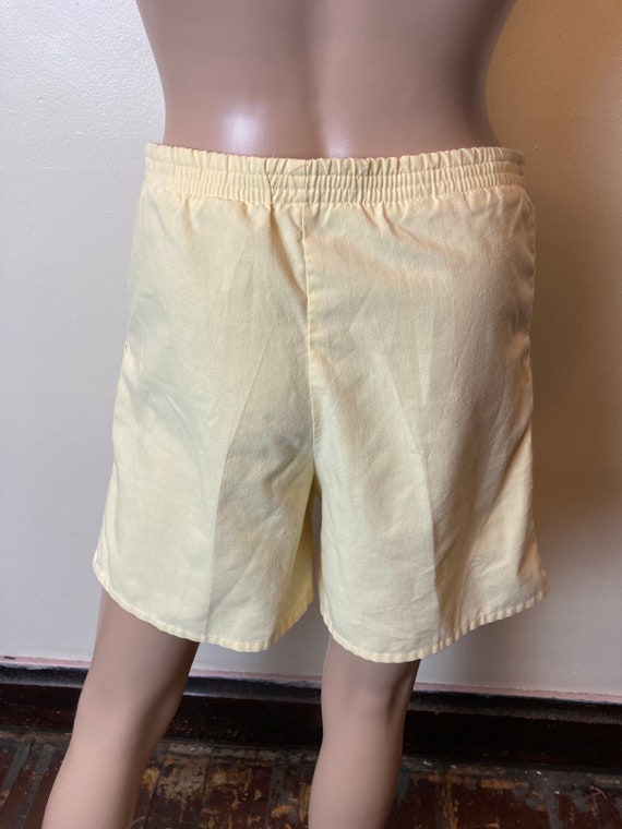 Butter Yellow Vintage 80s Casual Shorts - image 9