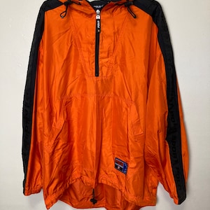 Polo Sport 90s Y2K Neon Orange Vintage Oversize Windbreaker Jacket