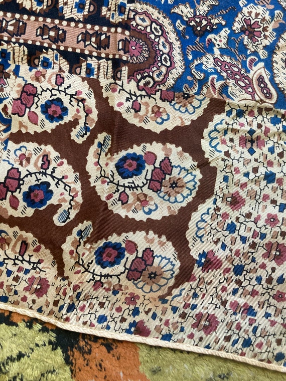 Patchwork Print Vintage Square Scarf - image 2