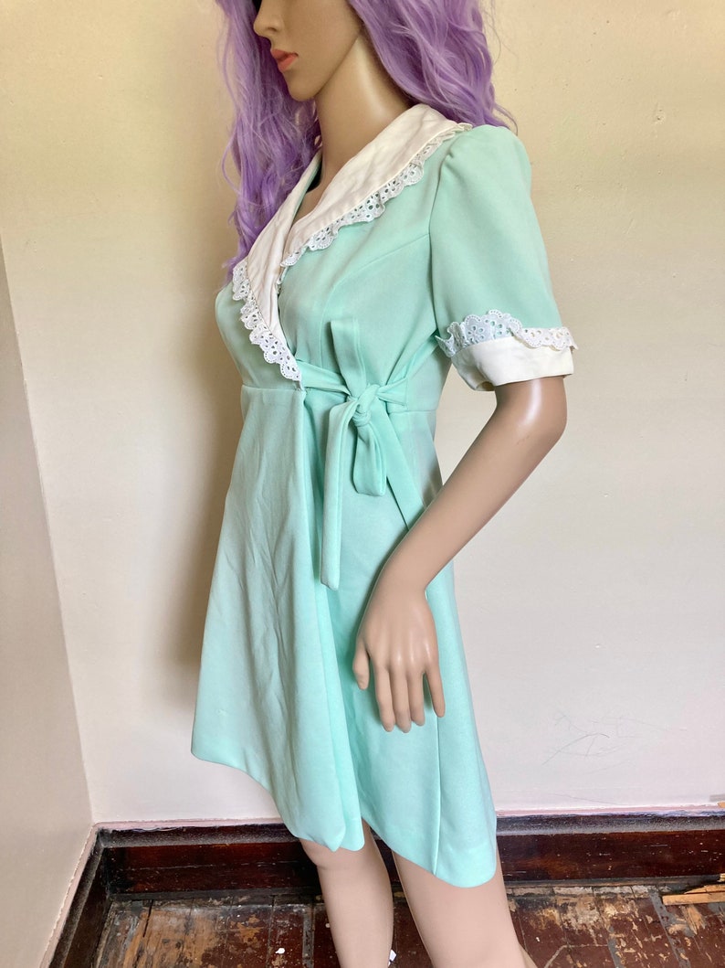 60s Minty Vintage Mini Wrap Dress image 2