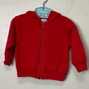 Vintage Red Zip Hoodie - Etsy