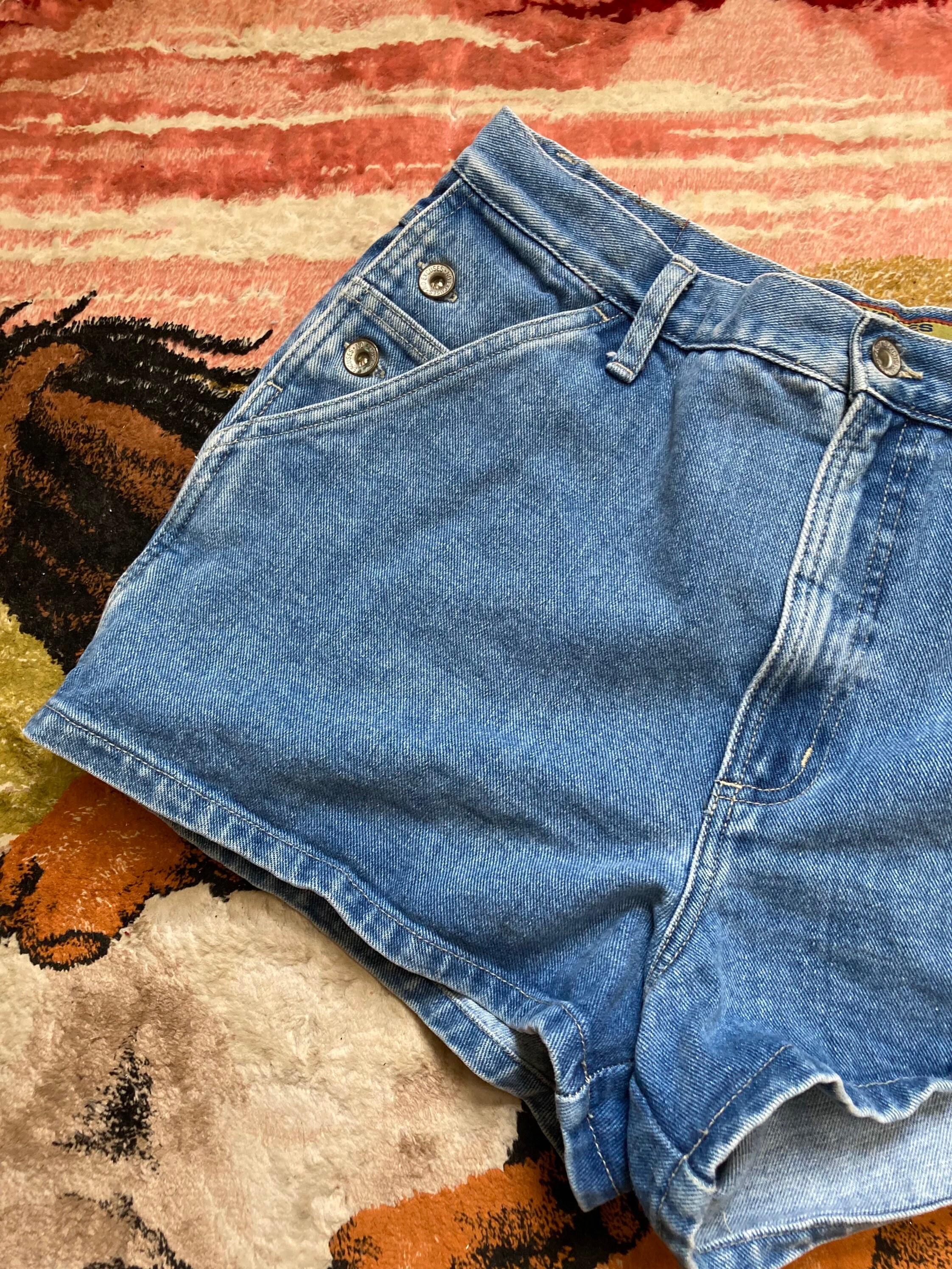 90s Y2K No Excuses High Waist Vintage Jean Short Shorts 13 14