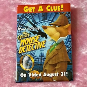 Vintage 90s Great Mouse Detective Disney VHS Pin