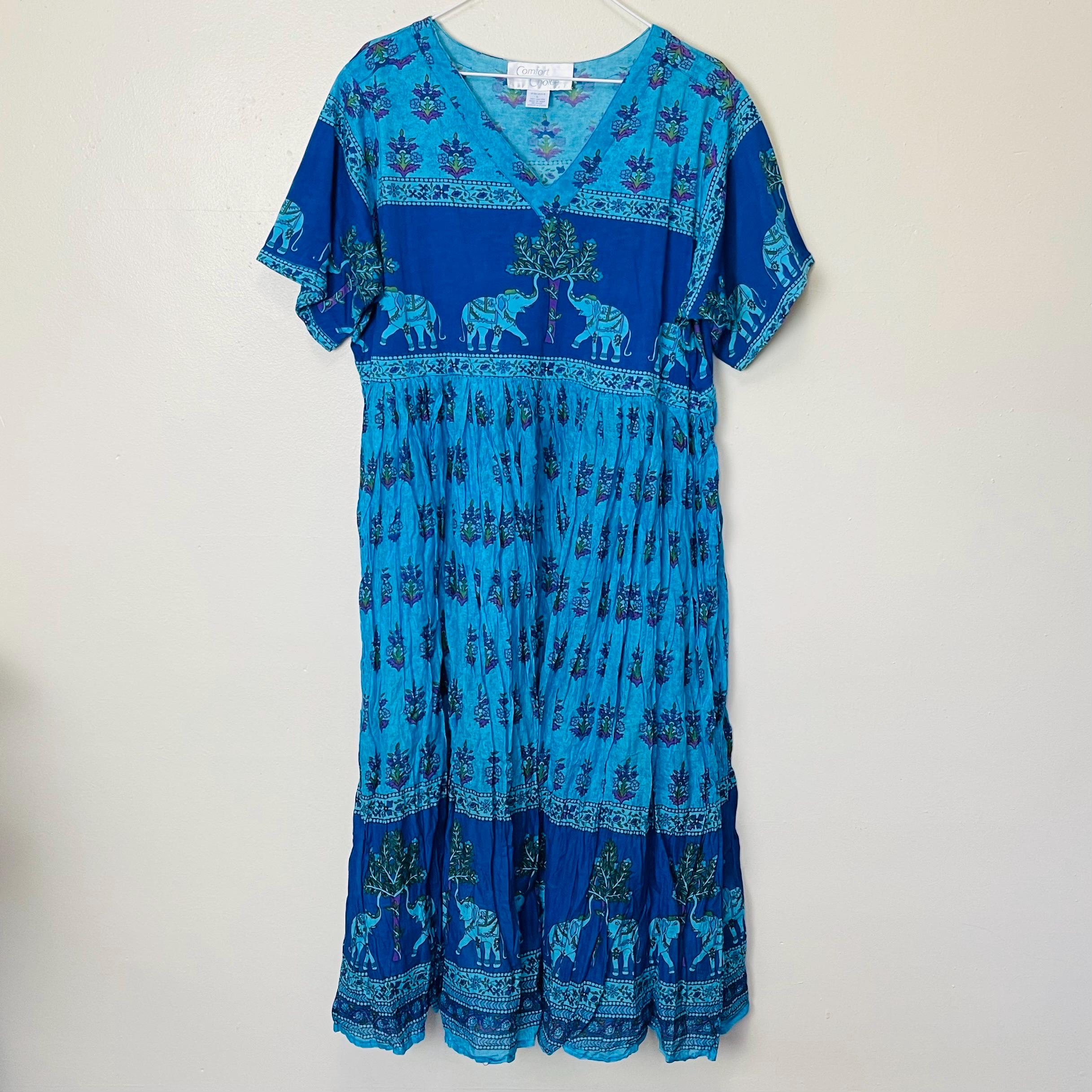 90s Crinkle Dress Xl - Etsy
