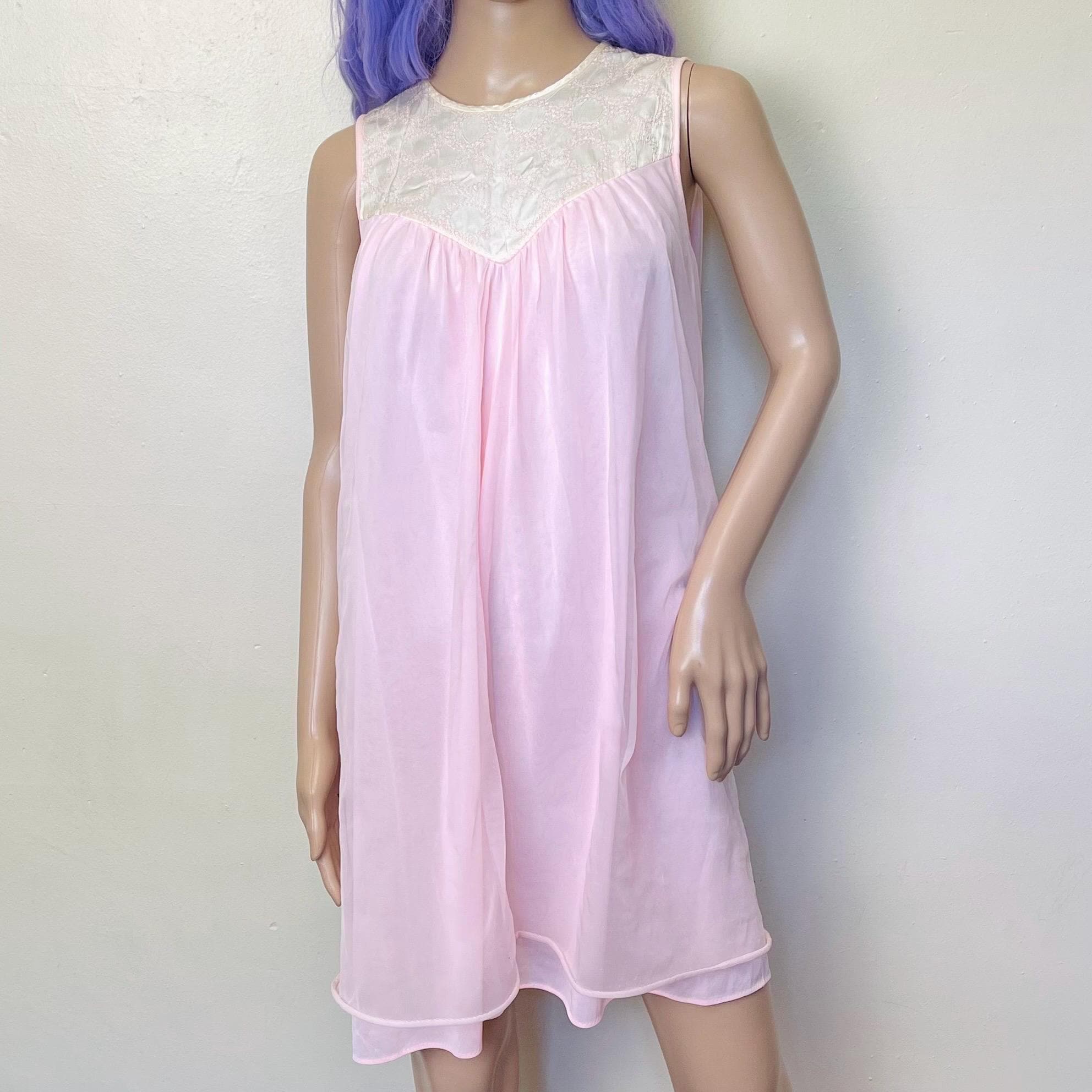 Pink Chiffon Babydoll