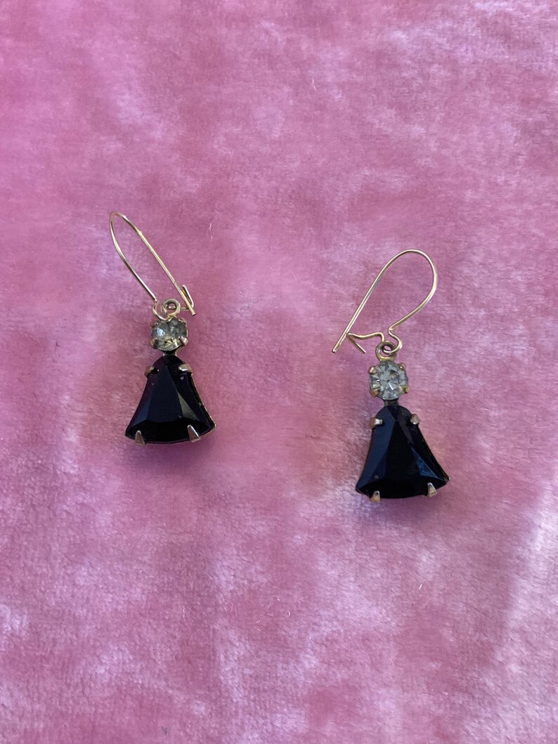70s Vintage Disco Jewelled Drop Earrings