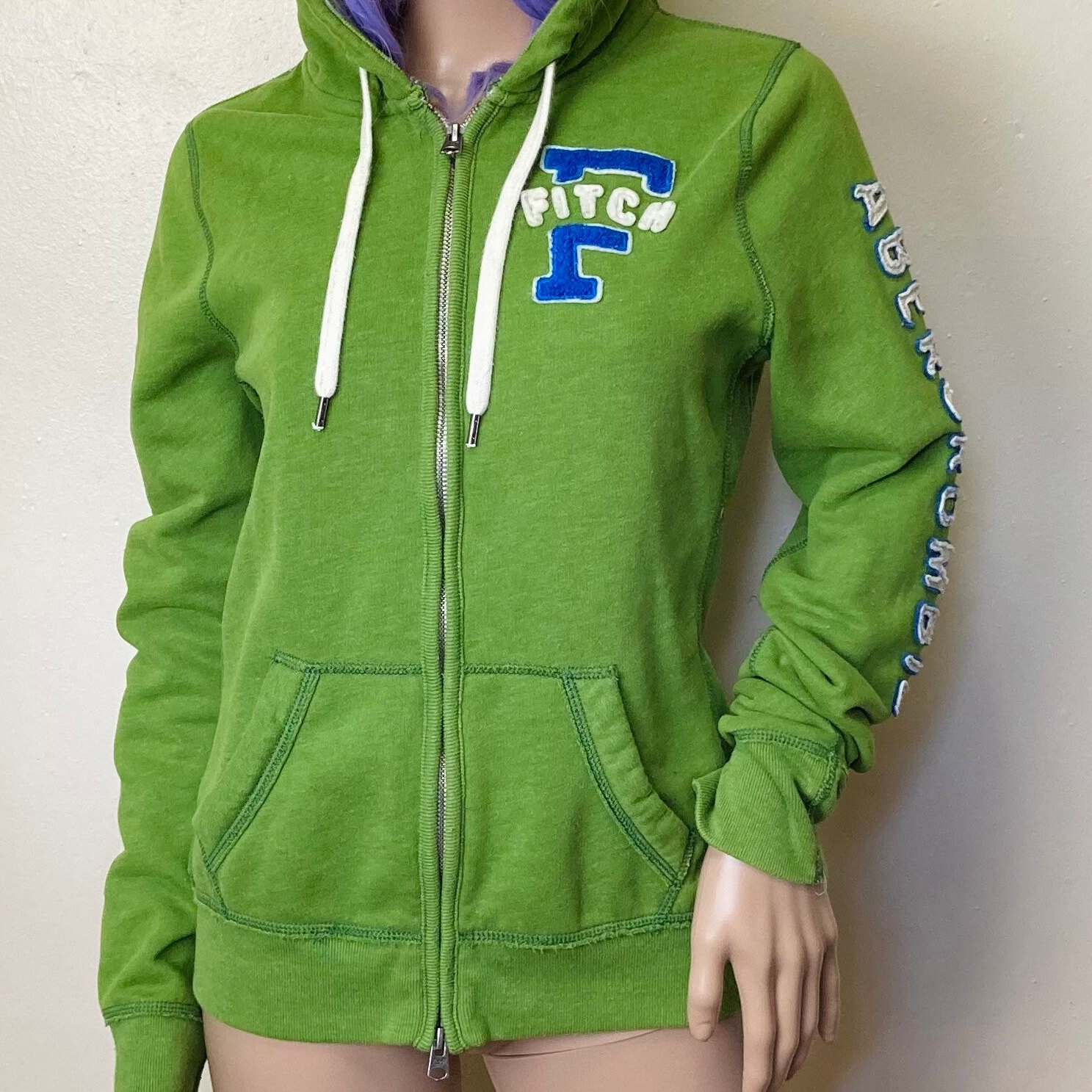 Abercrombie and Fitch Y2K Grass Green Zip up Hoodie Etsy