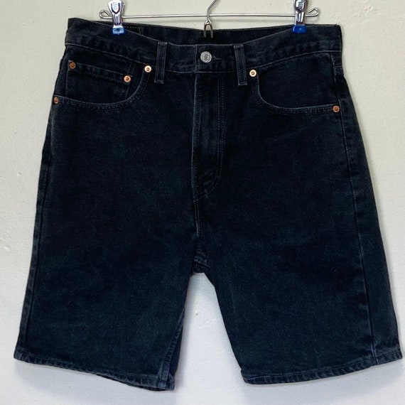 Levis Vintage Black Denim Shorts 33