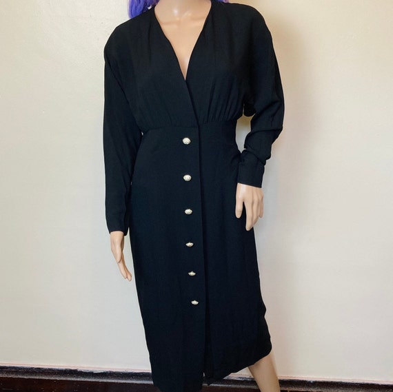 Albert Nipon Vintage 80s Elegant Avant Garde Rhin… - image 1