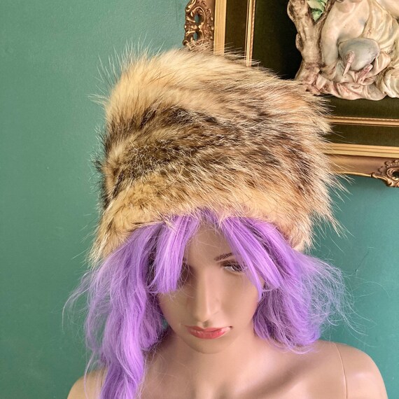 Vintage 1960s Coyote Fur Bucket Hat