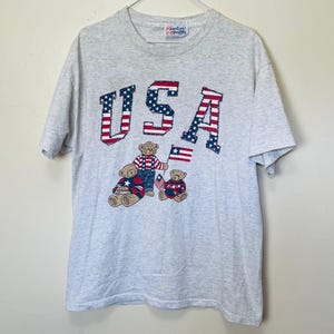 USA Teddy Bears Vintage 90s Single Stitch Crewneck Tee