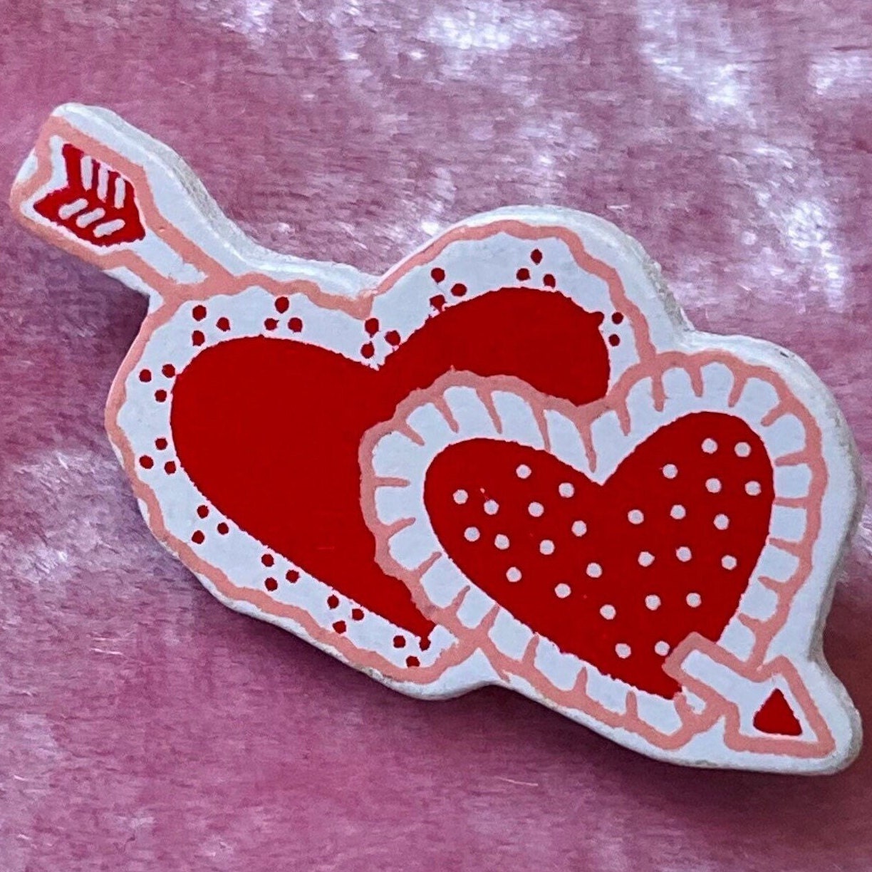 12Pcs heart lapel pin for clothes Pin Love Heart Valentine Pin Valentine