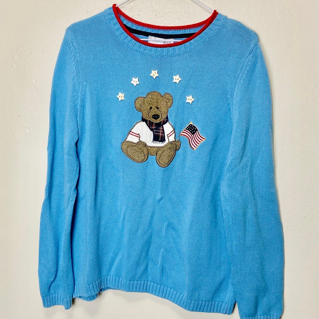 トップス t46 90s usa made hug bear swheater トップス t46 90s usa made hug bear swheater Ganz Vintage