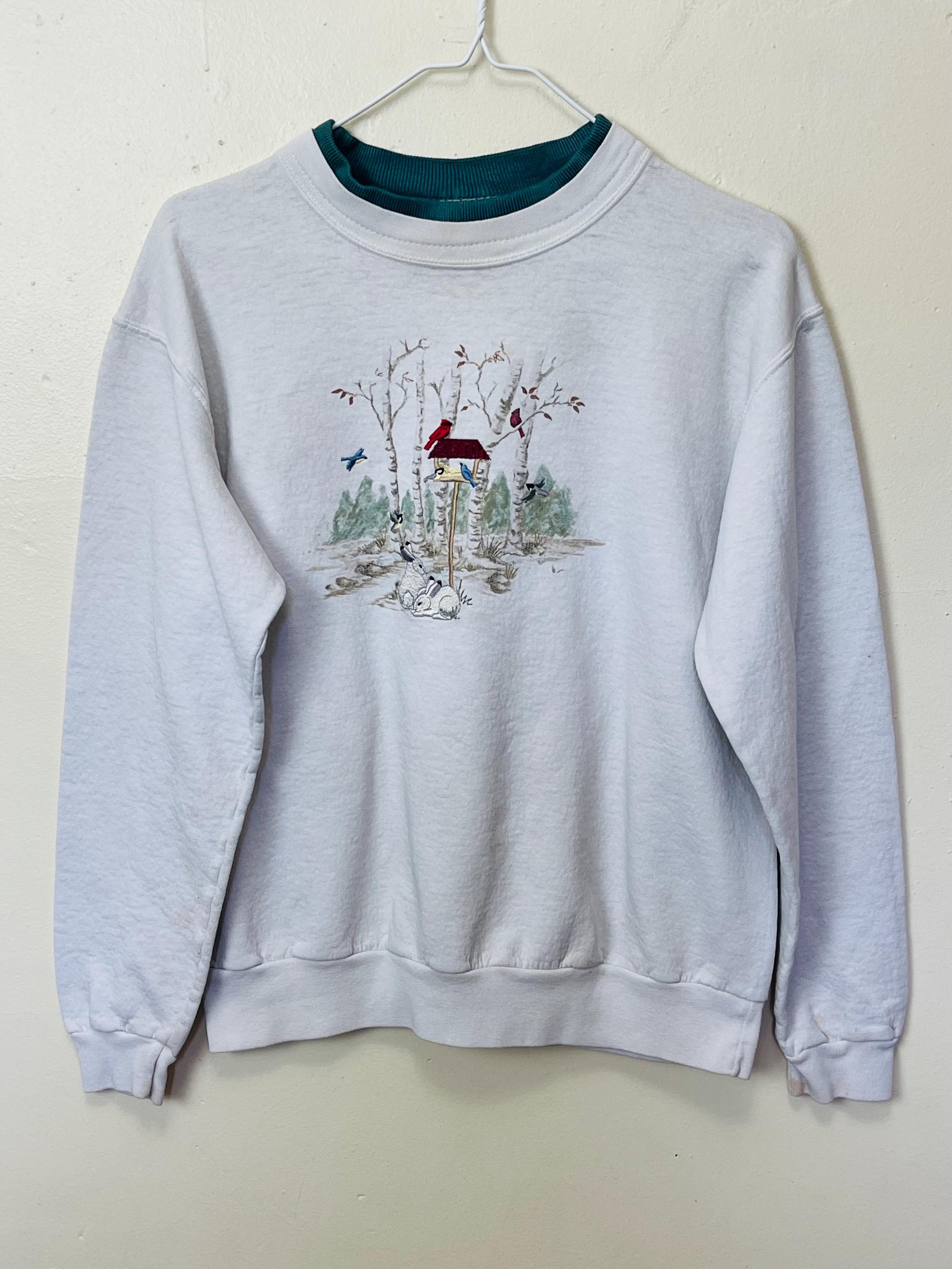 s*g様 50s MIT ビンテージスウェット（希少） Vintage 90s Top Stitch Morning Sun Winter Birds Crewneck