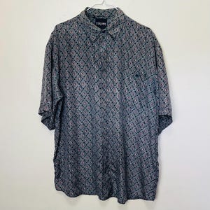 Pure Silk 90s Vintage Colore Italia Collared Oversize Shirt