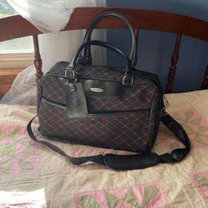 1960s Pierre Cardin Allover Logo Print Weekender Bag