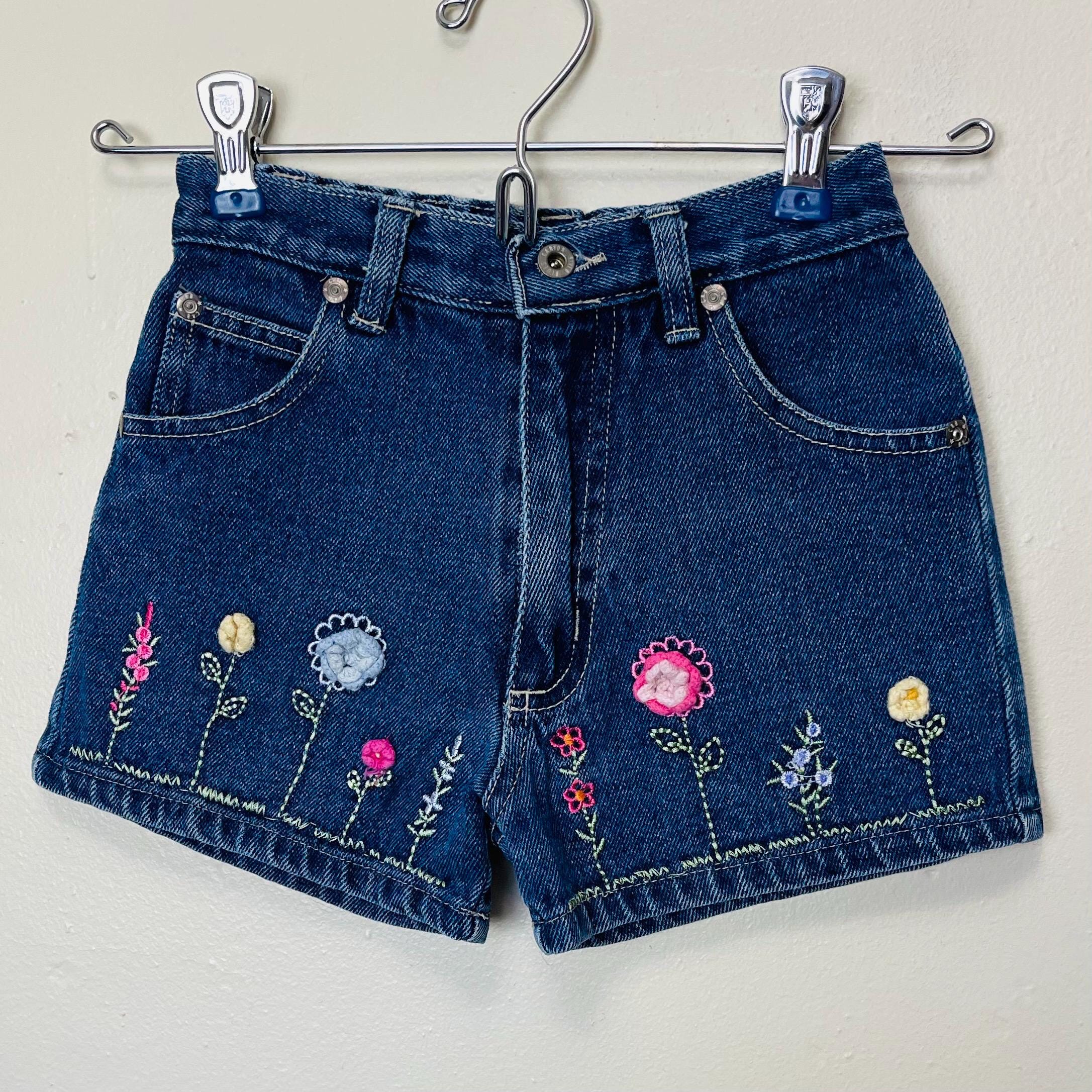 Buy Embroidered Denim Shorts Online In India India