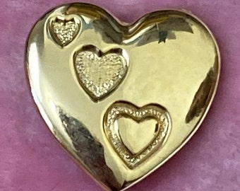 Three Hearts Vintage 80s Variety Show Brooch