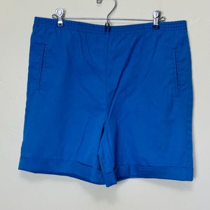 Blue Jantzen Vintage 70s Mens Canvas Shorts with Pockets