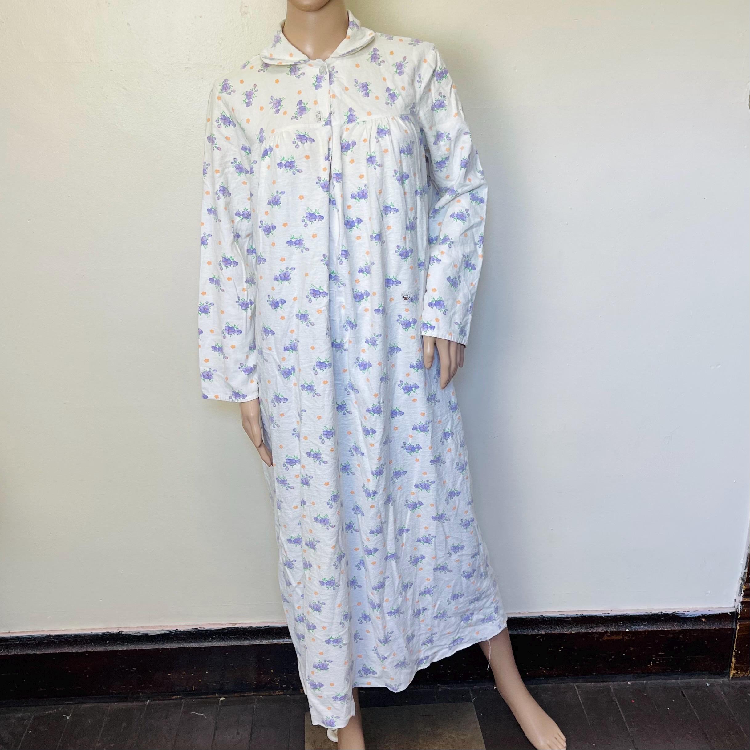 Vermont Country Long Cotton Flannel Granny Nightgown The Vermont