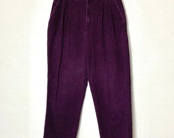 Purple Corduroy Vintage Juniors Autumn Cotton Pants