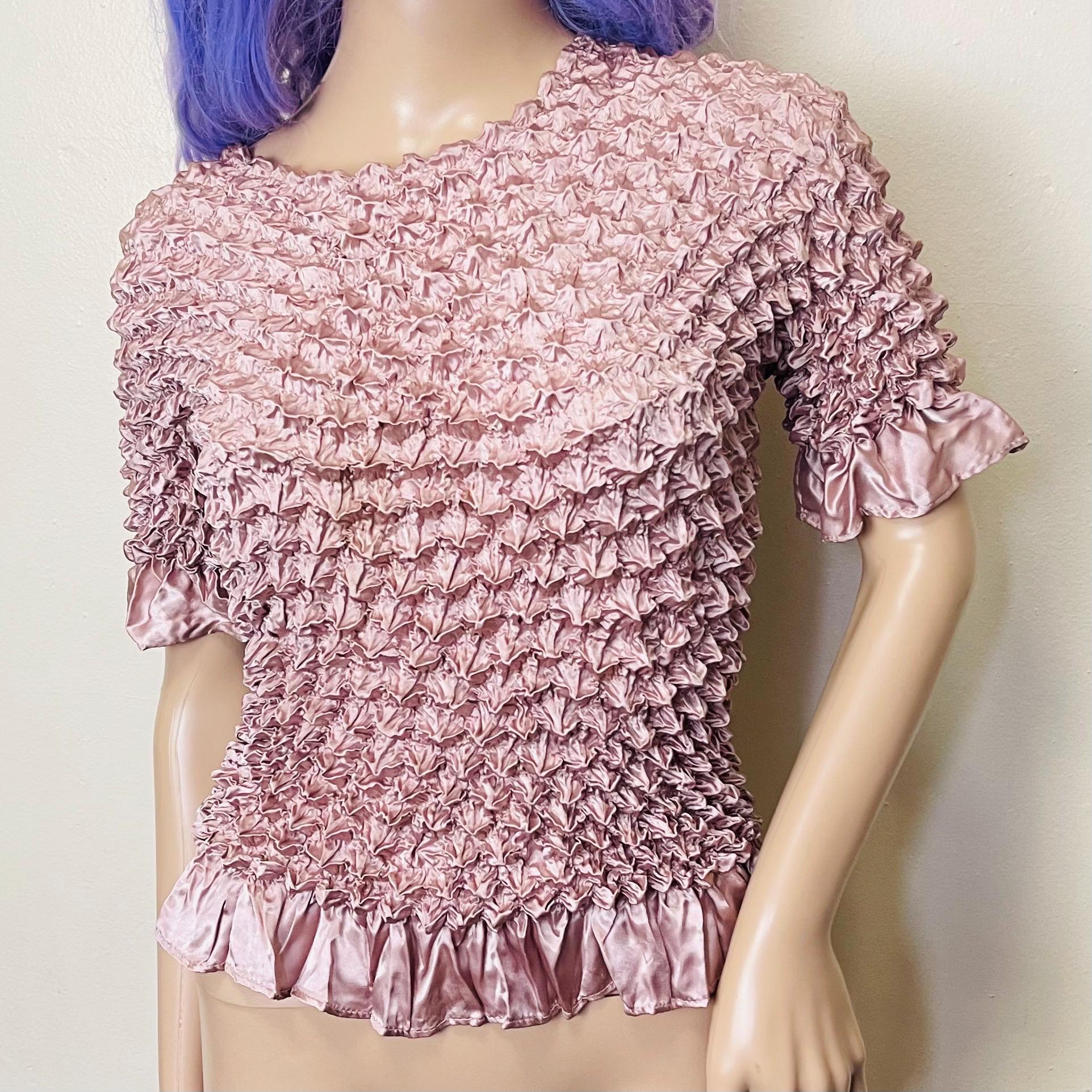 Y2k Pink Ruffle Top - Etsy