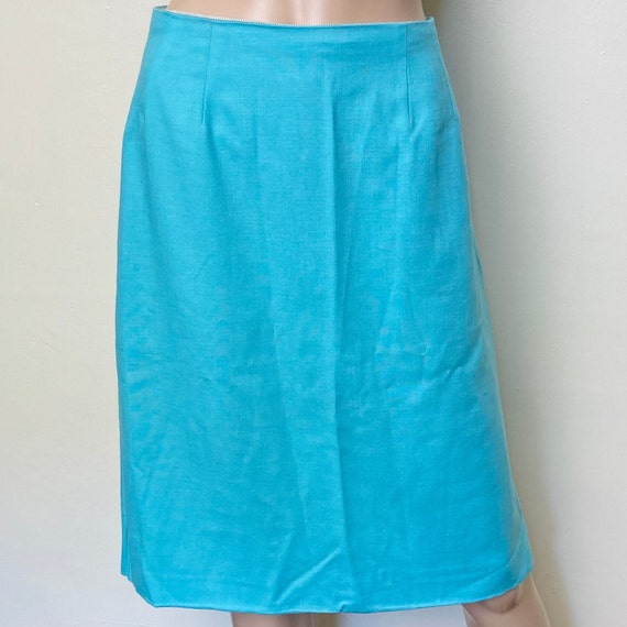 Sky Blue Vintage 50s Union Made Pencil Skirt - image 1