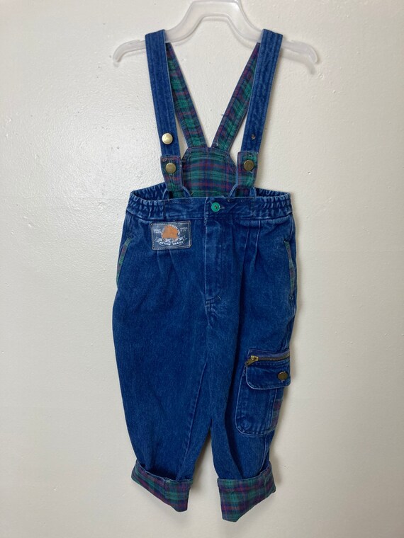 Rad Denim Tow Away Zone Vintage 80s Kids Overalls… - image 5