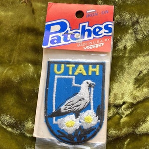 Western Vintage 70s Utah White Gull Deadstock Embroidered Patch