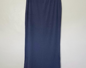 Falda larga sexy con abertura lateral, estilo vintage morado de los años 90