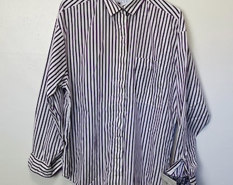 Deadstock Purple Striped Vintage Collared Shirt NWT