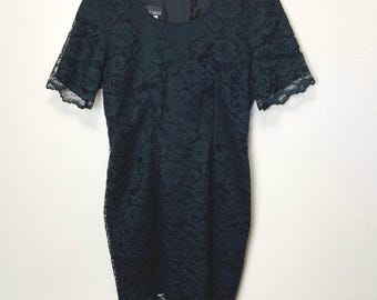 Black Lace Vintage 90s Witchy My Michelle Mini Dress