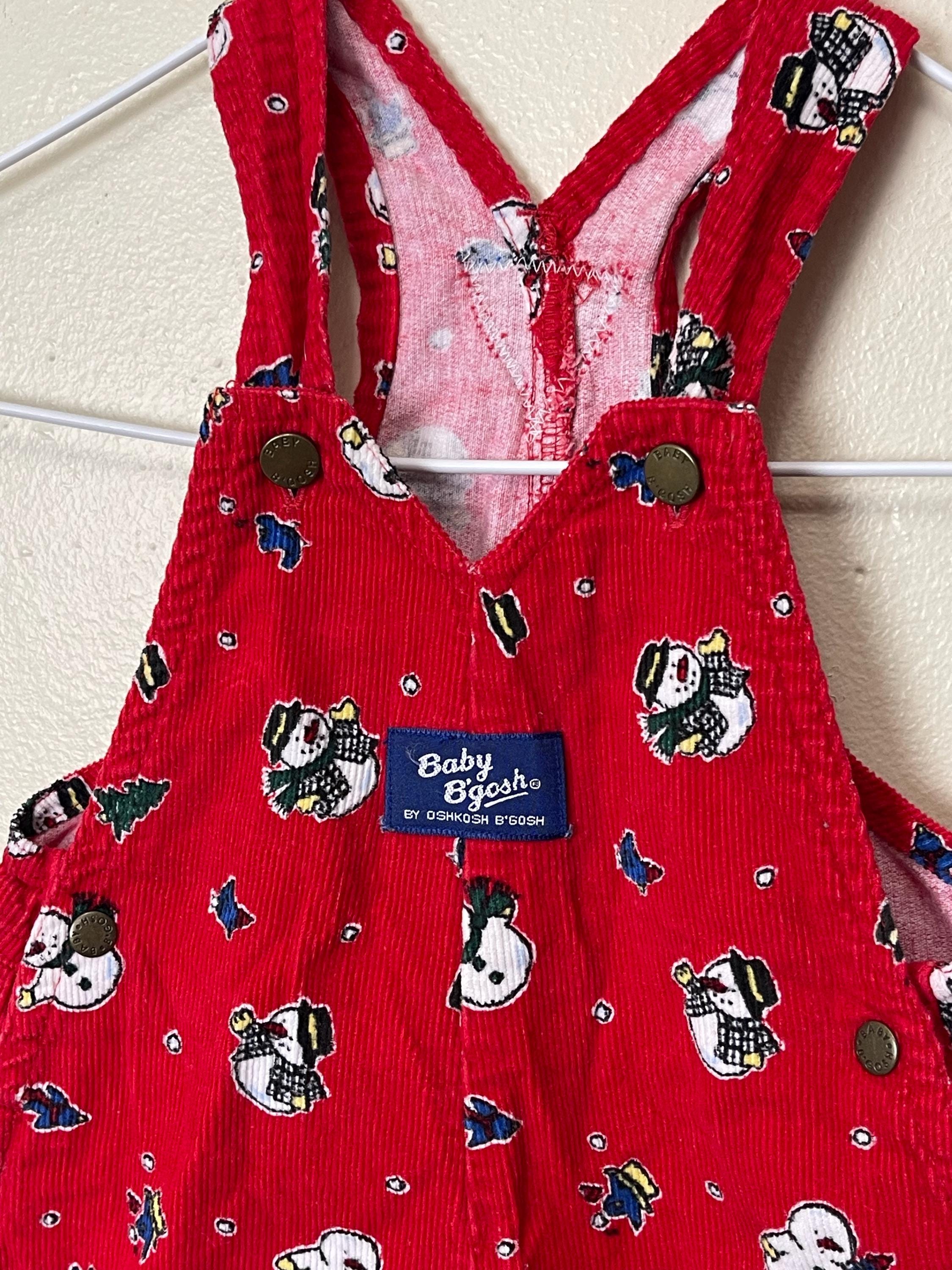 Oshkosh Baby Bgosh Vintage 90s Kids Toddler Cotton Snowman Winter