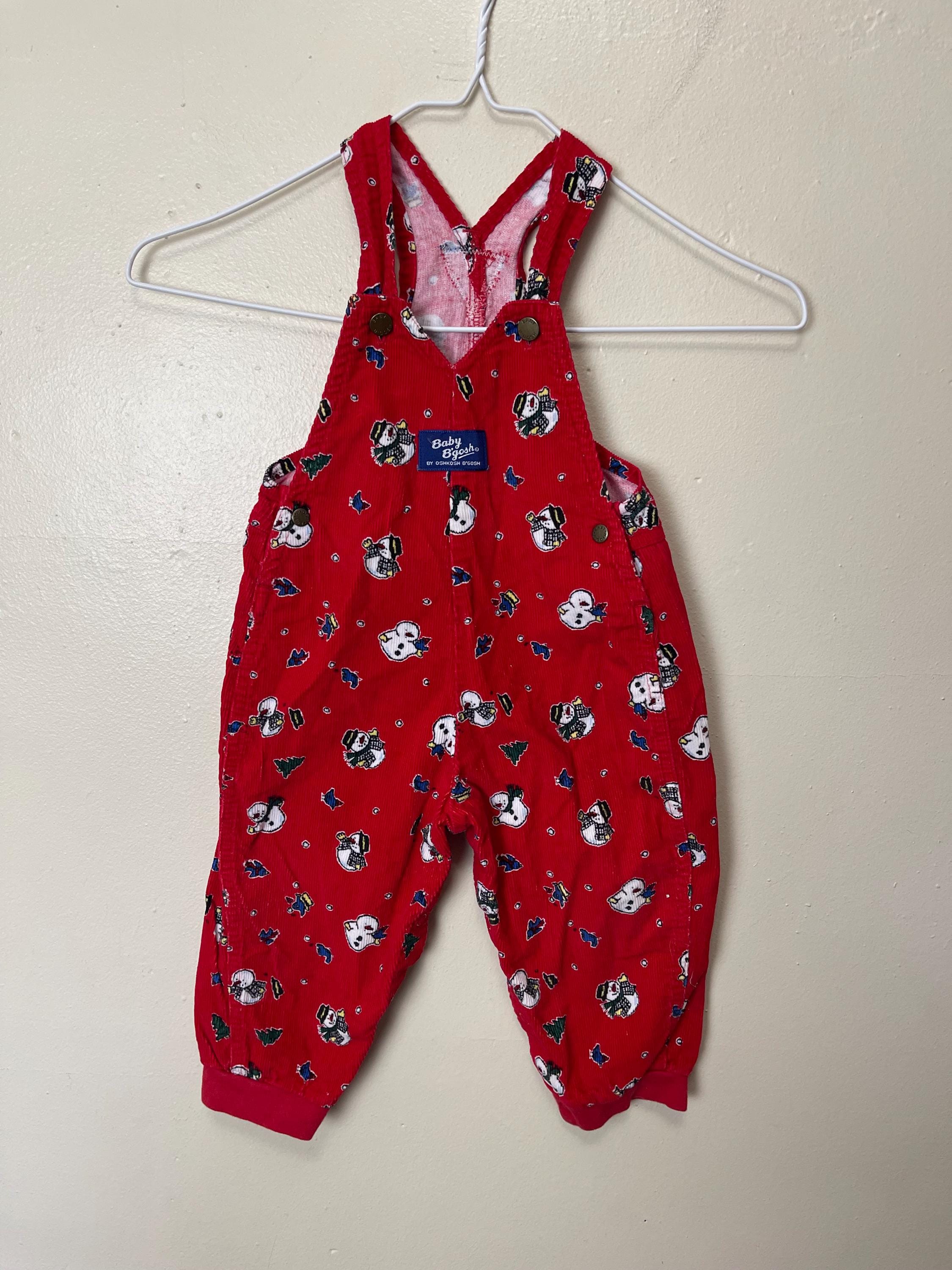 Oshkosh Baby Bgosh Vintage 90s Kids Toddler Cotton Snowman Winter