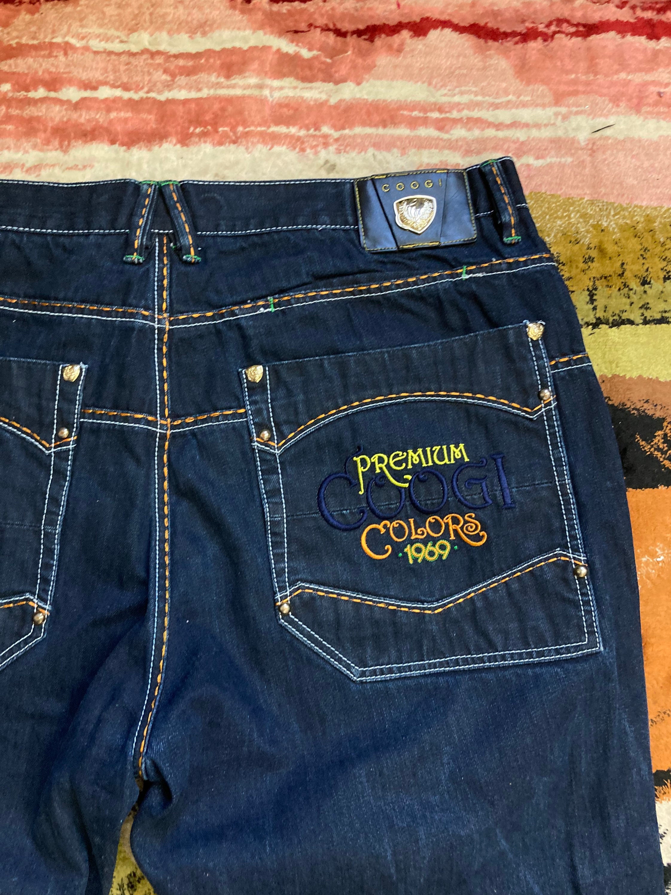 Coogi Vintage Colorful Jeans 44x35 - Etsy