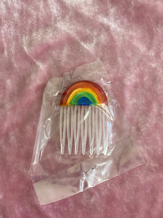 Rainbow Vintage 70s Deadstock Hair Comb - image 2