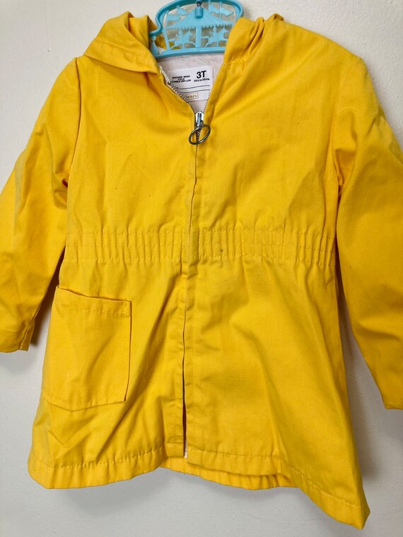 Sunny Yellow Vintage Sears Toddler Hooded Anorak … - image 4