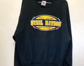 Steel Nation Vintage 90s Jerzees Pittsburgh Steelers Crewneck Sweatshirt