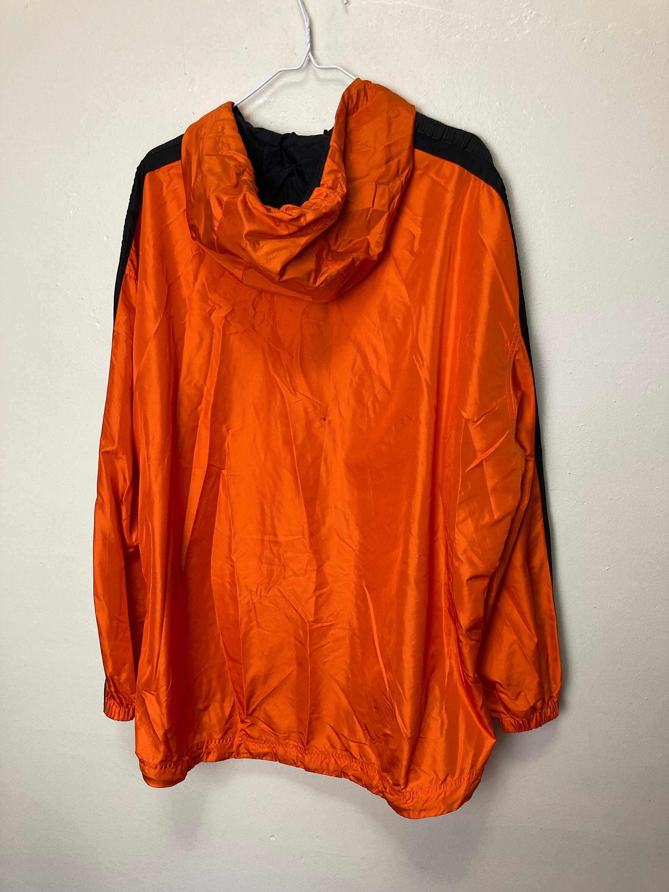 Polo Sport 90s Y2K Neon Orange Vintage Oversize Windbreaker Jacket 