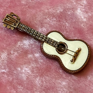 Celluloid Guitar Vintage Brooch