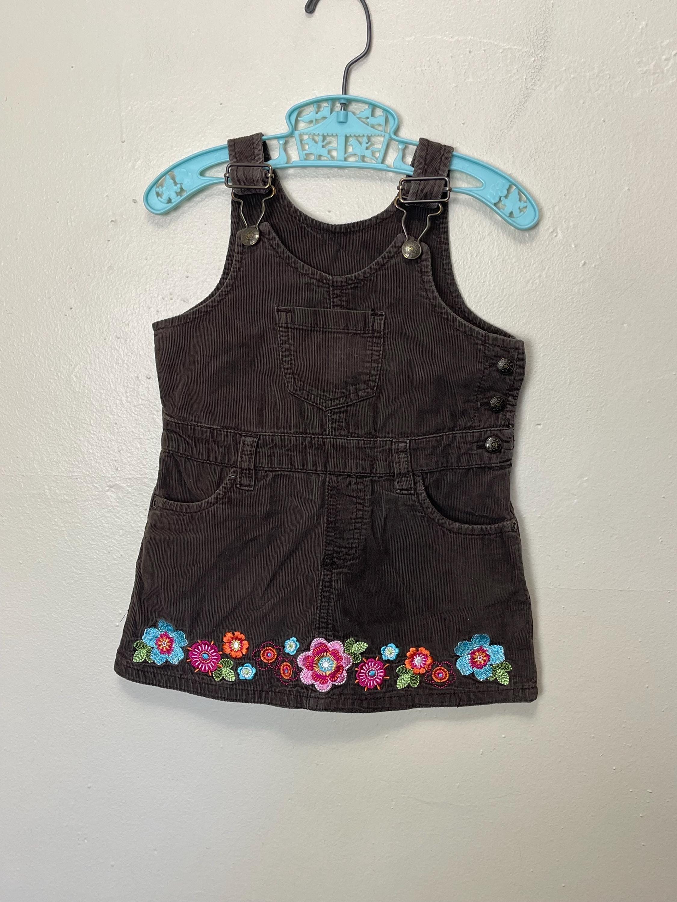 embroidered overall dress Cherry Embroidered Denim Overalls Blue Denim / 14 (AU) main image 0