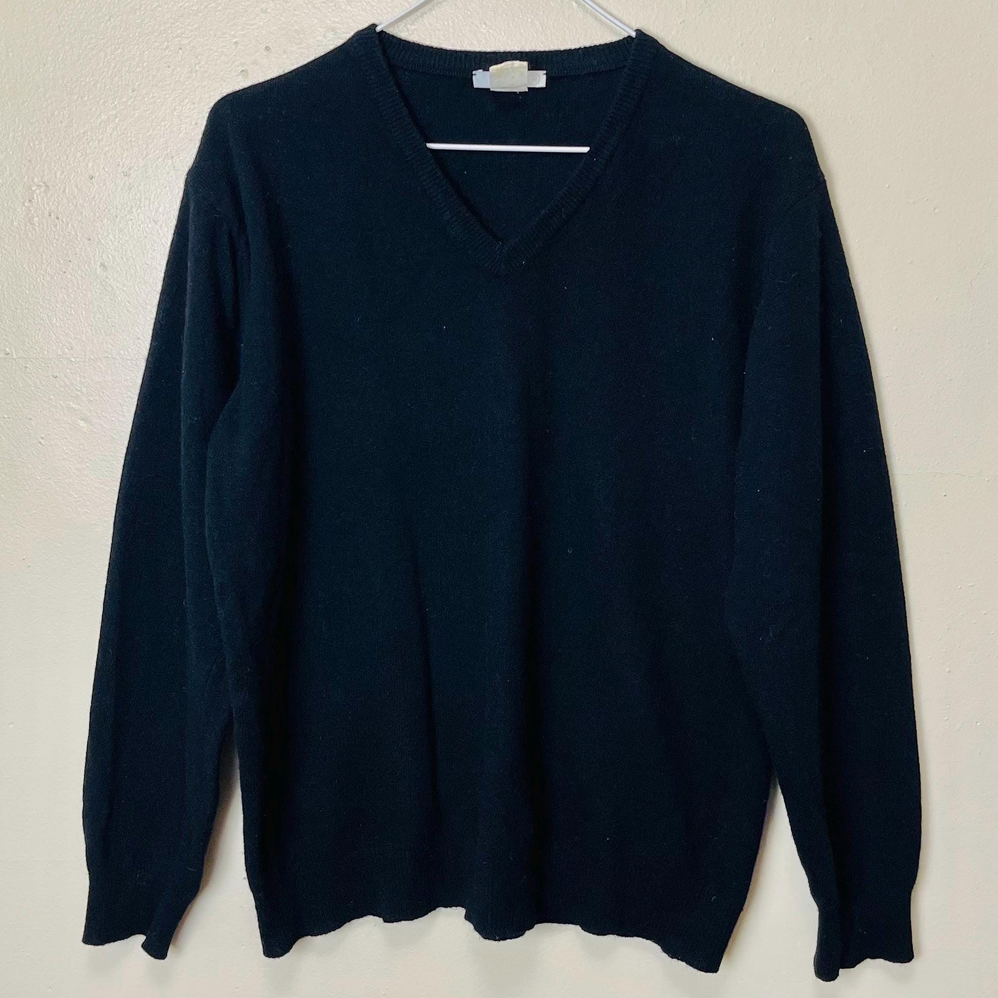 Vintage Black V Neck Sweater - Etsy Vintage Black V Neck Sweater - Etsy