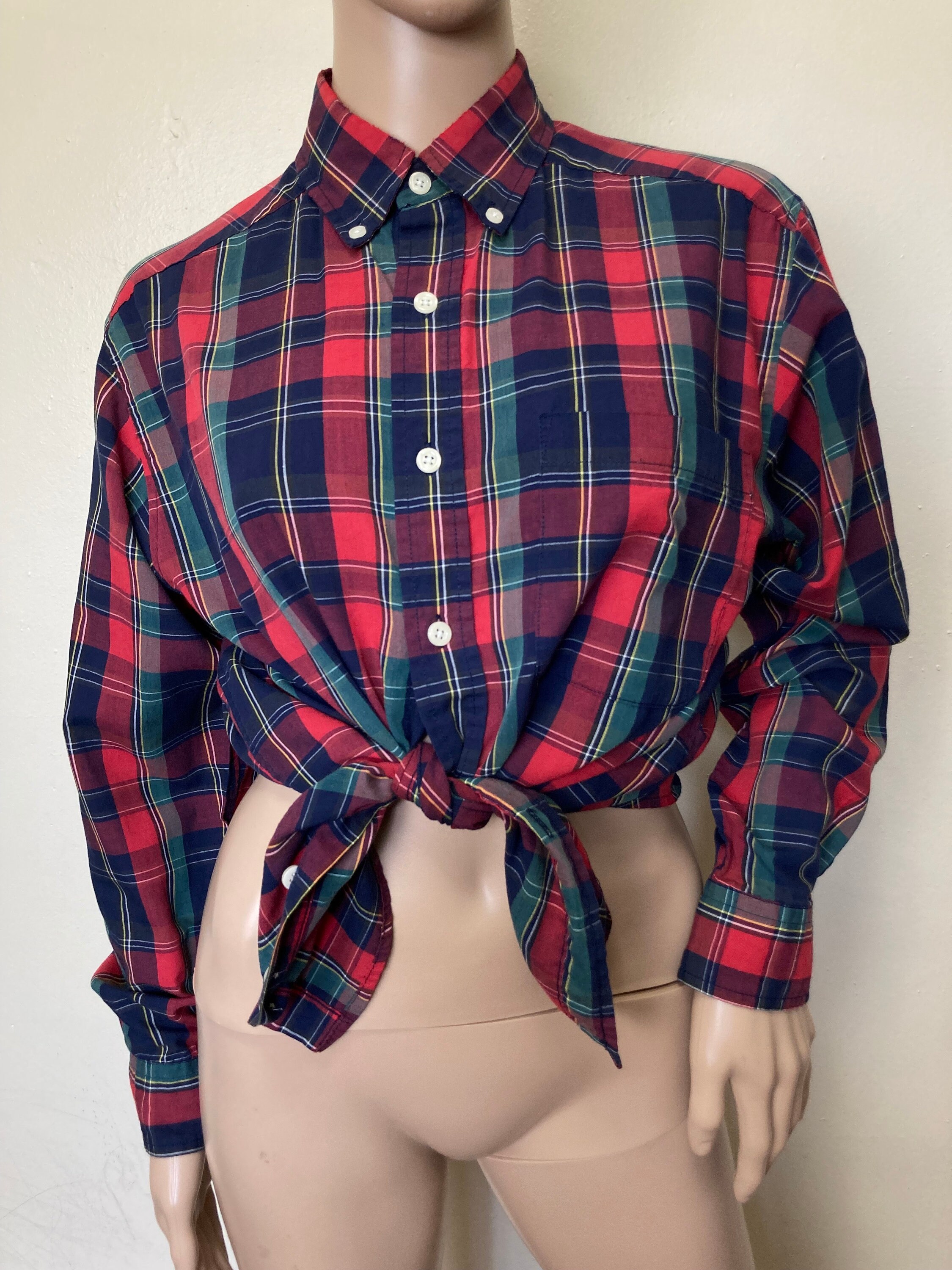 Chemise bebe à carreaux bleu et rouge | Paris