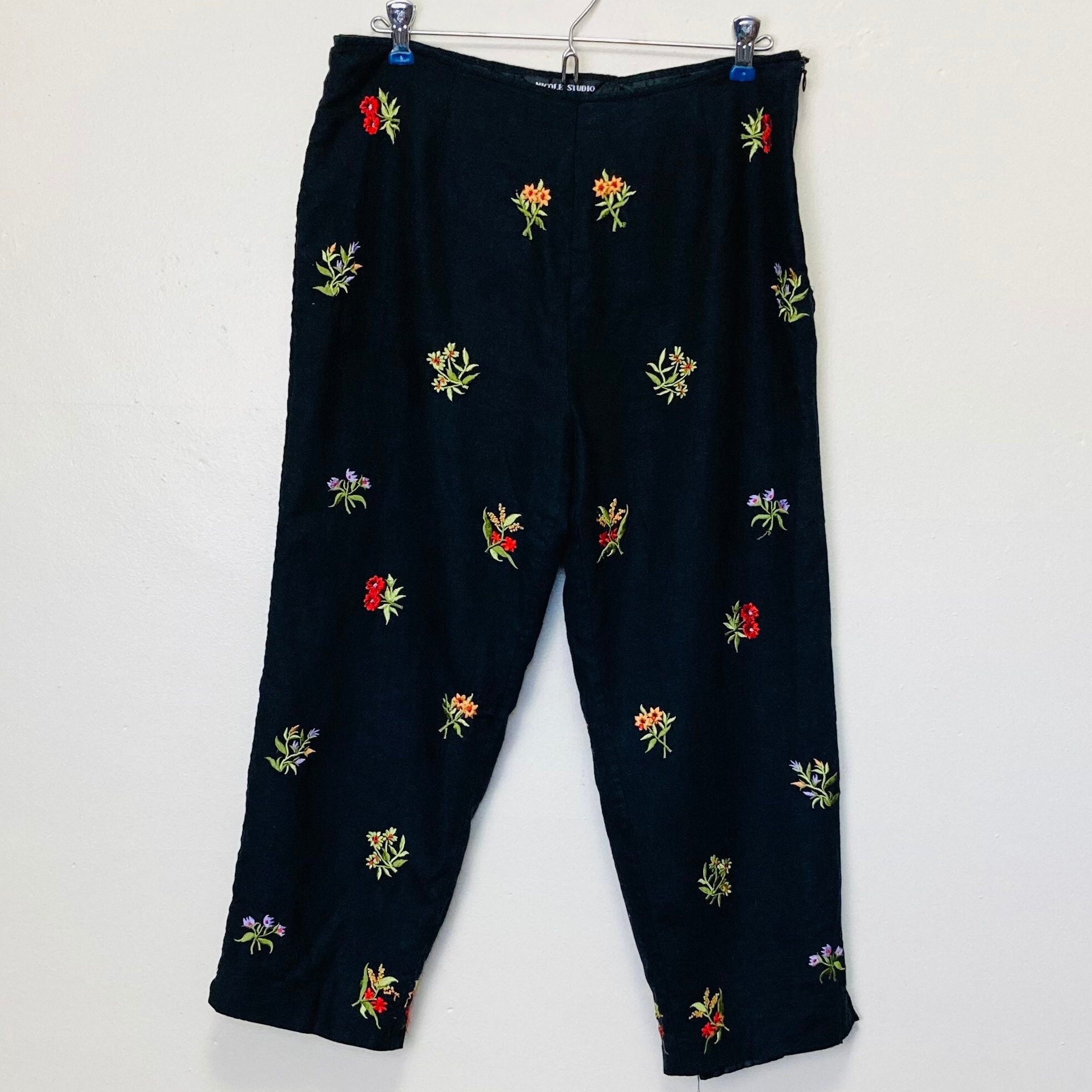 Embroidered Pants   Etsy