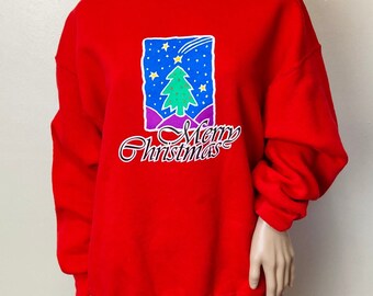 Merry Christmas Vintage Cute Minimalist Xmas Sweatshirt