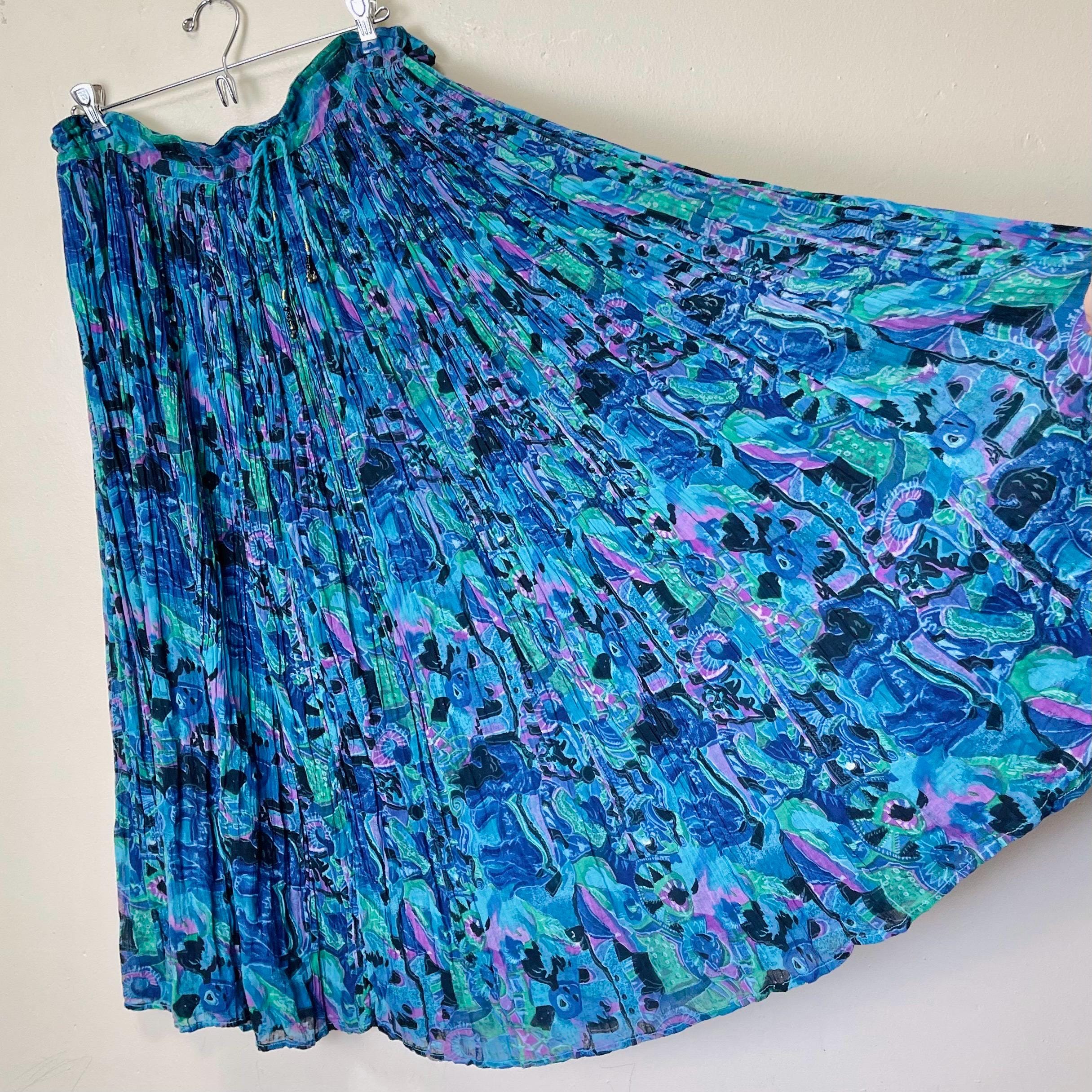Crinkled Linen Skirt - Etsy