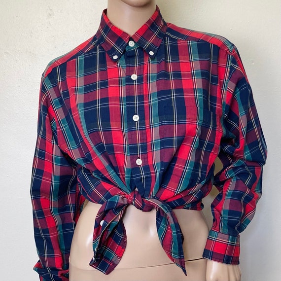 Chemise à carreaux rouge petit col bébé garçon | - Carreaux rouge - 5A