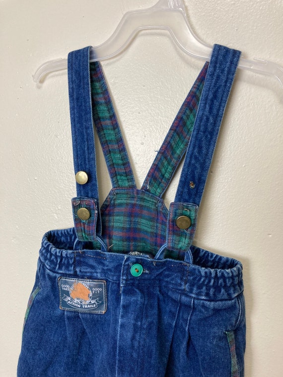 Rad Denim Tow Away Zone Vintage 80s Kids Overalls… - image 2