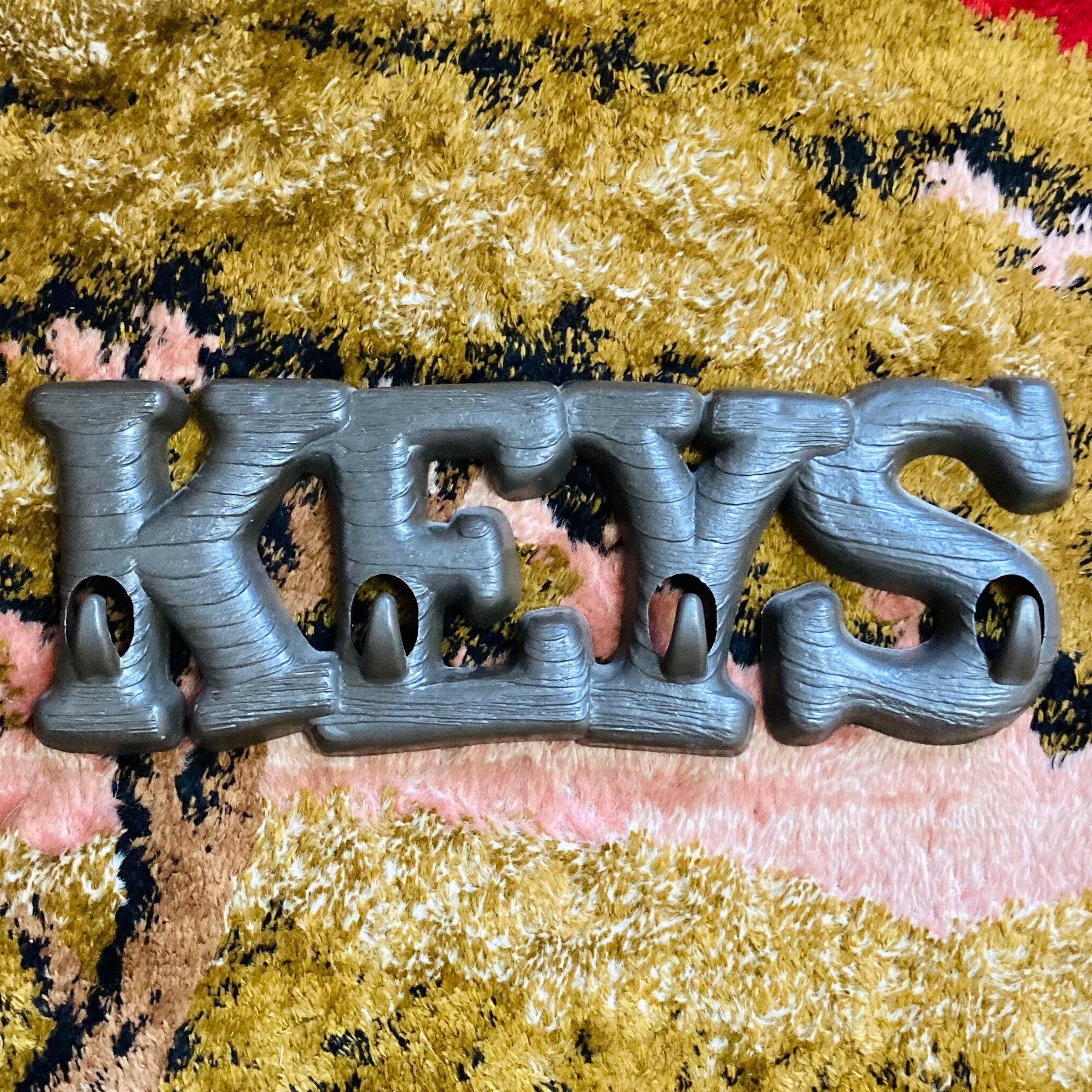 レア！60s〜70sネイティブアメリカン カチナ壁掛けプエブロUSAヴィンテージ KEYS ヴィンテージ 70年代 フェイクウッドグレイン プラスチック